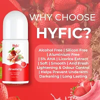 HYFIC Strawberry Bliss  Classy Women's Underarms Roll-On - Indulge in Sweet Sophistication with Alcohol-Free, 5% AHA, and Elegant Fragrance for Lasting Freshness-thumb4