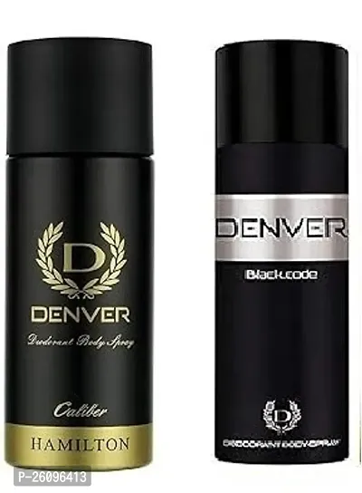 DENVER CALIBER Deo - 50ML  Black Code Nano - 50ML - Combo Set of 2 | Long Lasting Deodorant Body Spray - For Men-thumb0