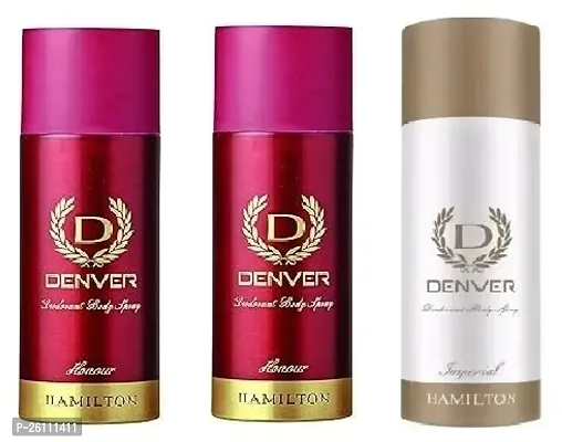 DENVER Honour 50ML +50ML  Imperial 50ML Nano Deo Long Lasting Set of 3 Deodorant Spray - For Men  (150ml, Pack of 3)-thumb0