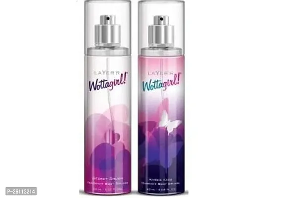 LAYER'R Wottagirl Secret Crush 60ML  Amber Kiss 60ML Body Spray For Women Perfume - 120ml  (For  Women)-thumb0