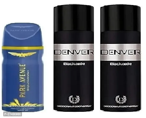 Park Avenue Good Morning 40ml, Denver code 50ml, code 50ml (pack 0f 3) Body deodorants for men women