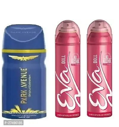 Park Avenue Good Morning 40ml, Eva Doll 40ml, Doll 40ml  (pack of 3) Body deodorants for men women-thumb0