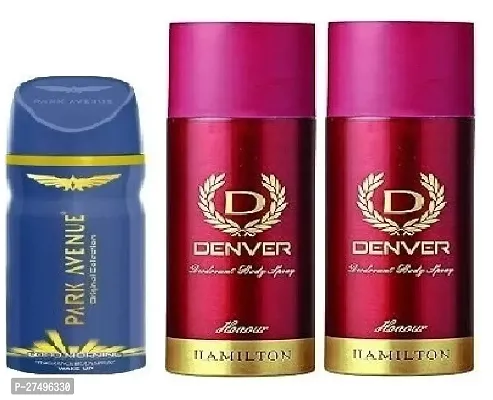 Park Avenue Good Morning 40ml, Denver Honour50ml, Honour 50ml (pack 0f 3) Body deodorants for men women