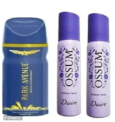 Park Avenue Good Morning 40ml, Ossum Desire 25ml, Desire 25ml (pack of 3) Body deodorants for men women