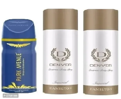 Park Avenue Good Morning 40ml, Denver Imperial 50ml, Imperial 50ml (pack 0f 3) Body deodorants for men women-thumb0