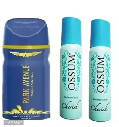 Park Avenue Good Morning 40ml, Ossum Cherish 25ml, Cherish 25ml (pack of 3) Body deodorants for men women