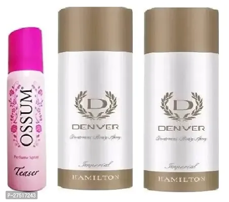 Ossum Teaser 25ml, Denver Imperial  50ml, Imperial 50ml (pack of 3) Body Deodorants for men  women.-thumb0