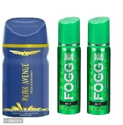 Park Avenue Good Morning 40ml, Fogg Nice 25ml, Nice 25ml (pack 0f 3) Body deodorants for men women