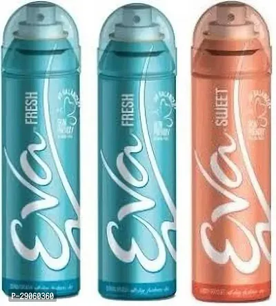 Eva Fresh 125ml, Fresh 125 ml, Eva Sweet 125ml =375ml (Pack of 3) Body Deodorants for men women-thumb0