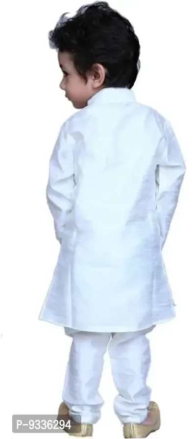 Boys Ethnic Wear White Kurta Pyajam Dress-thumb3