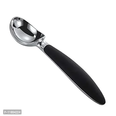 SAPIENT Ice Cream Scoop, 6.6-Inch, Comfortable Handle, Professional Kitchen Tool, Perfect for Gelato, Pumpkin, Cookie Dough, Meatball, Sorbet, Ball Scooper, Black