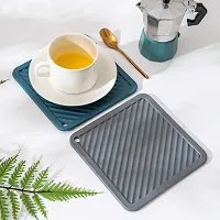 SAPIENT Silicone Rubber Trivet for Pan Pot Hot Pads Counter Mat Heat Resistant Table Dish Drying Placemats(Set of 3)-thumb2