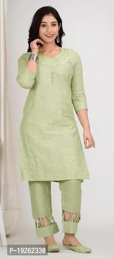 Latest Beautiful Rayon Stitched Kurta Bottom Set-thumb0