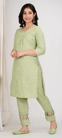 Latest Beautiful Rayon Stitched Kurta Bottom Set-thumb2