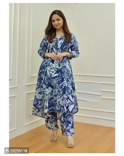 Stylish Rayon Printed Kurta Bottom Set For Women-thumb0