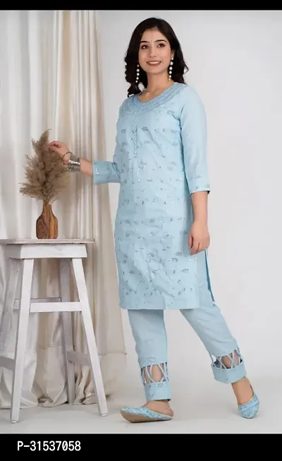 Stylish Rayon Kurta Pant with jutti Set for Women