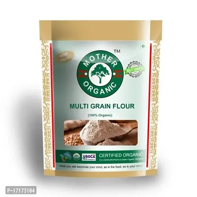 Mother Organic Multi Grain Atta 5 kg In Pack Multi Grain Chakki Fresh Atta Organic-thumb0