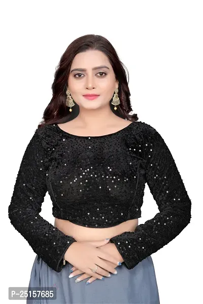 Reliable Velvet  Stitched Blouses For Women-thumb0