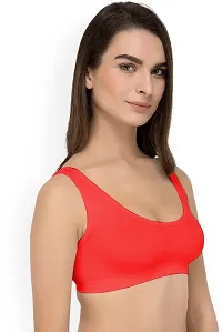 SH ENTERPRISE URV Online MART Women's 95% Cotton and 5% Spendex, Non-Padded, Non-Wired Air Sports Bra (Color:- Red) (Pack of 1) (Size:- 30)-thumb2