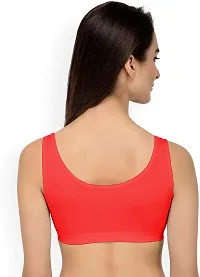 SH ENTERPRISE URV Online MART Women's 95% Cotton and 5% Spendex, Non-Padded, Non-Wired Air Sports Bra (Color:- Red) (Pack of 1) (Size:- 30)-thumb1