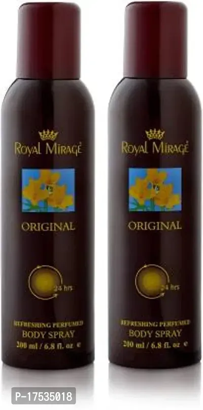 R-O-Y-A-L Mirage Body Spray Original - Pack Of 2, 200Ml