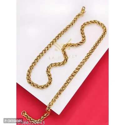 Shimmering Golden Brass Chains For Men-thumb3