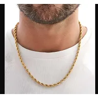 Shimmering Golden Brass Chains For Men-thumb2