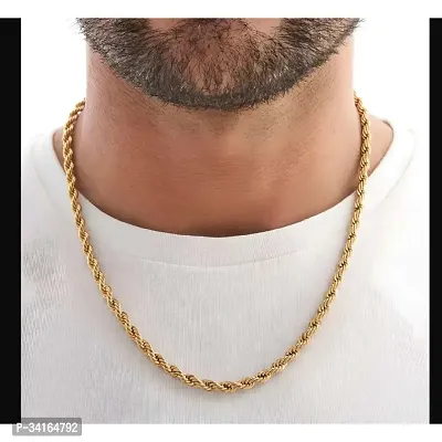 Shimmering Golden Brass Chains For Men-thumb3