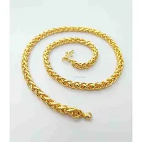 Shimmering Golden Brass Chains For Women And Men-thumb1