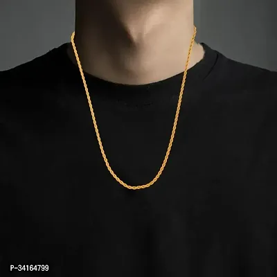 Shimmering Golden Brass Chains For Men-thumb2