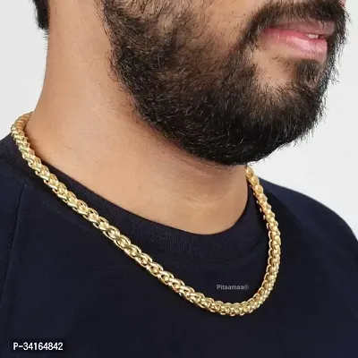 Shimmering Golden Brass Chains For Men-thumb3