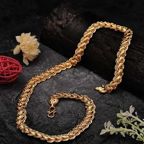 Trendy Designer Alloy Gold Plated Chain