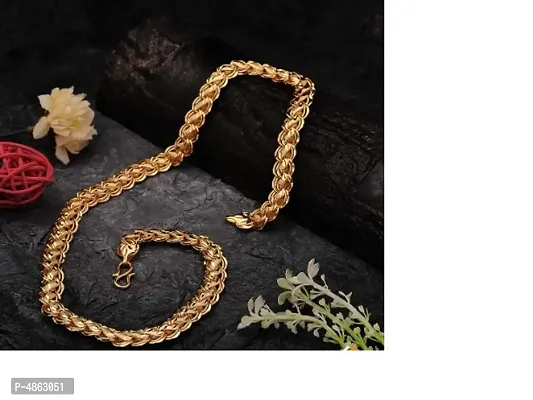 Trendy Stylish Alloy Golden Chain for Men-thumb0