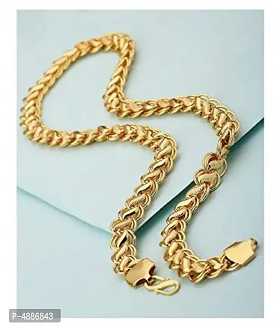 Trendy and Fancy Gold Plated Metal Chain For Men