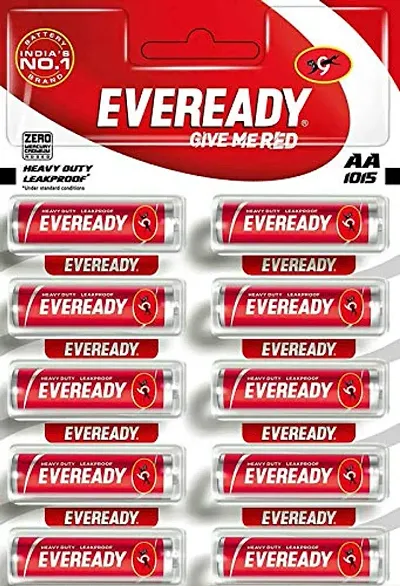 Eveready Alkaline Batteries - Red AA, 10 Battery Pack