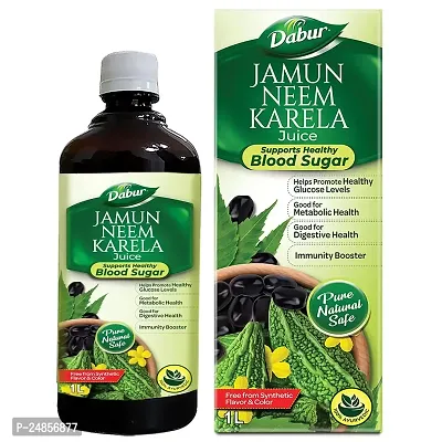 Dabur Jamun Neem Karela Juice - 1L | Promotes Healthy Glucose Levels | Good for Metabolic  Digestive Health | Ayurvedic Health Juice For Immunity Boosting