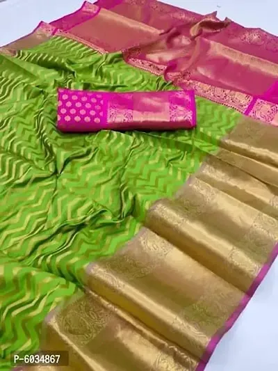 Banarasi Silk Zari Woven Sarees with Blouse Piece