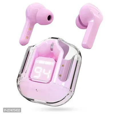 Stylish Pink In-ear Bluetooth Wireless Earbuds With Microphone
