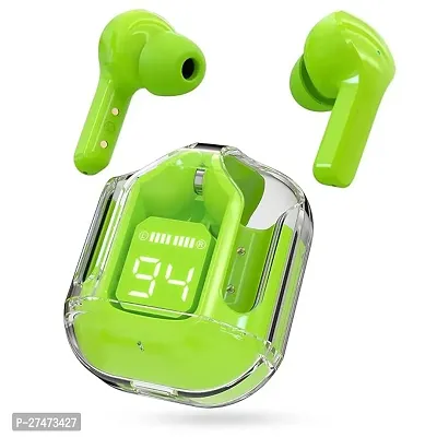 Stylish Green In-ear Bluetooth Wireless Earbuds With Microphone-thumb0