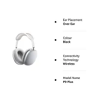 P9 Plus Compatible On-Ear Headphone Max Bluetooth Headset with Mic (Red)-thumb2