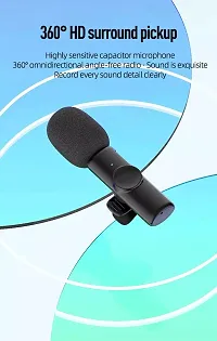 Wireless Lavalier Microphone,K8 Lapel Mic System for Video Recording Vlog Compatible-thumb3