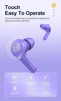 S10 Pro Transparent TWS Earbud, Bluetooth Earbuds with Display, Transparent Design, 30 Hrs Playtime with Fast Charging, Bluetooth 5.3 + ENC, 13mm HD BASS Drivers, IPX7 Sweat-Proof (Purple)-thumb2