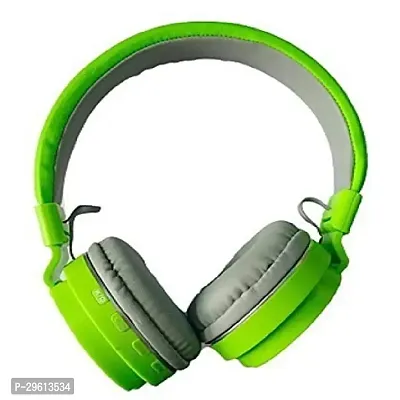 Wireless SH 12 Bluetooth Headphones with Mic Compatible with All Android and Smartphones (Green)