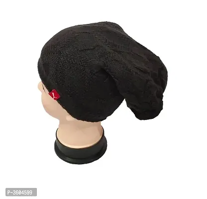 Winter Beanie Long Slouchy Knitted Cap with Fur for Men and Women (Long, Freesize)-thumb0