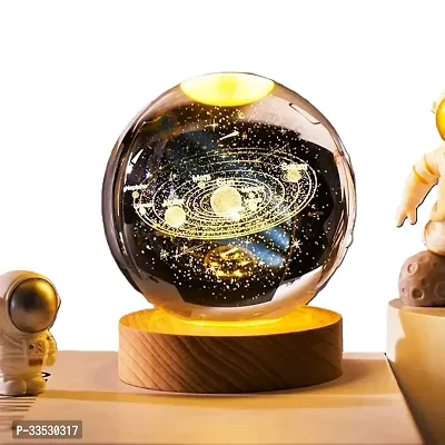 3D Galaxy Crystal Ball Night Lamp