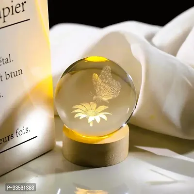 3D Sunflower with Butterfly Crystal Ball Night lamp-thumb4