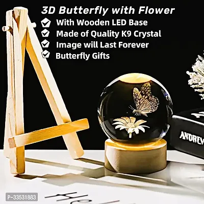 3D Sunflower with Butterfly Crystal Ball Night lamp-thumb4