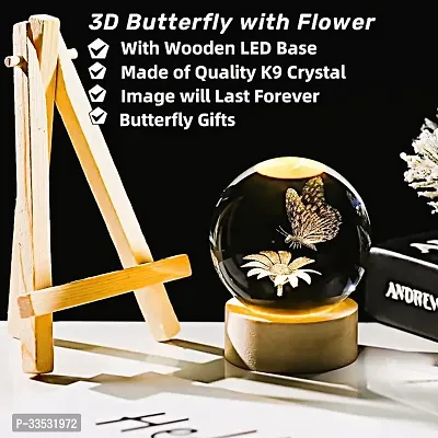 3D Sunflower with Butterfly Crystal Ball Night lamp-thumb5