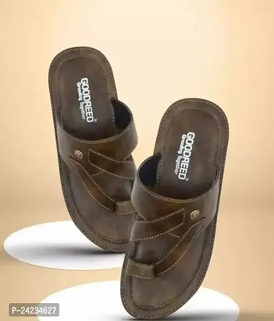 Comfortable Brown Leather Slippers For Women