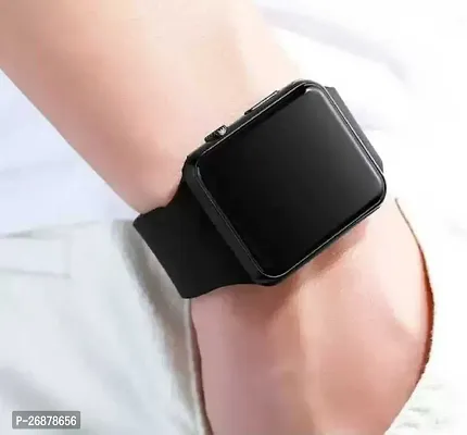 Square Dial Black LED Band Digital Watch With Silicone Strap for Unisex Digital Watch - For Girls New Generation Digital Square Unique Good Gift For Kids LED Band-thumb4